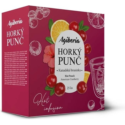 AG Foods group Agiberia Horký punč kanadská brusinka 25 x 20 g