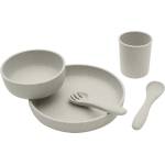 KikkaBoo Сет за хранене от 5 части KikkaBoo Platinum Silicone - Sand (31302050002)