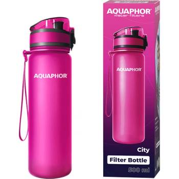 Image 1 of БУТИЛКА Aquaphor ФИЛТРИРАЩА СИТИ 0.500мл РОЗОВА (160008)