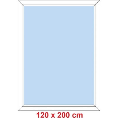 Soft Plastové okno 1200 x 2000 mm, FIX neotevíravé, Antracit struktura/Antracit struktura, levé
