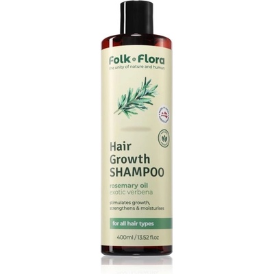 Folk & Flora Verbena hydratačný šampón pre podporu rastu vlasov 400 ml