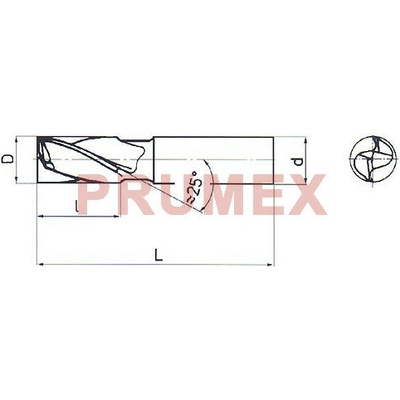 Fréza pro drážky per krátká, nesouměrná, F220418, 16x19 mm TiAlN