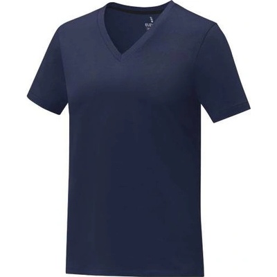 Somoto Dámske tričko s krátkym rukávom a výstrihom do V modrá