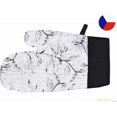 Forbyt Kuchyňská chňapka Leaf černá 1 ks 18x28 cm