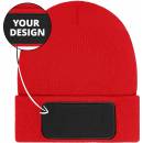 Myrtle beach Pletená čepice thinsulate s nášivkou MB7407 Red