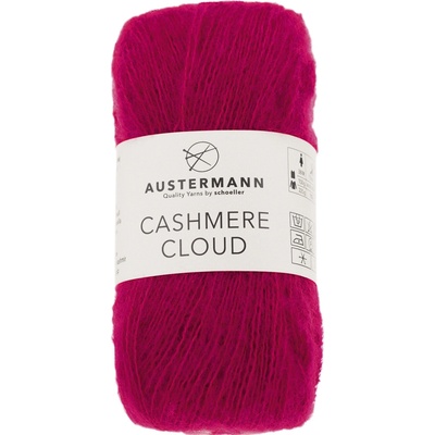 Austermann CASHMERE CLOUD - 46% vlna, 34% bavlna, 20% kašmír - Ručně pletací příze Barva: 08 - Kirsche
