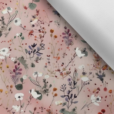 Takoy Látka s potlačou nepremokavý polyester TD / NS mini kvietky ružové Lolita