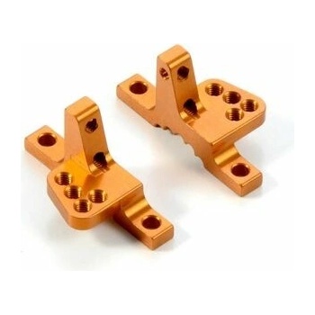 Xray ALU UPPER CLAMP WITH 4 ADJ. ROLL-CENTERS L+R ORANGE