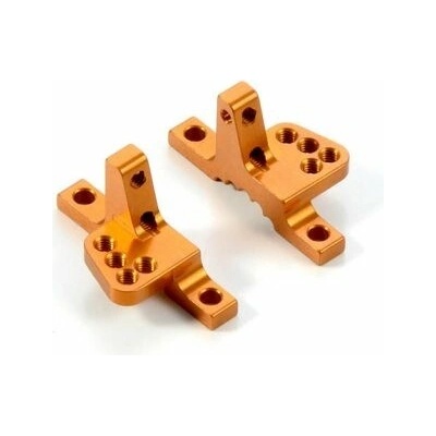 Xray ALU UPPER CLAMP WITH 4 ADJ. ROLL-CENTERS L+R ORANGE