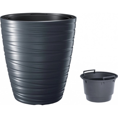 Prosperplast MAZE Kvetináč s vkladom 47,5 cm antracit DBMZ500