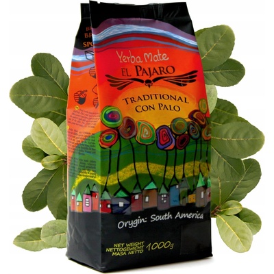 Yerba maté El Pajaro tradičná s paličkami 1000 g