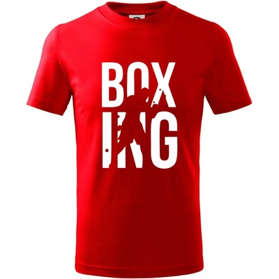 Nápis Boxing tričko detské Červená