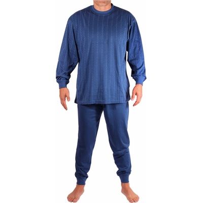 H&F Hopefine Mojmír pánske pyžamo s nápletmi W-034C šedomodrá