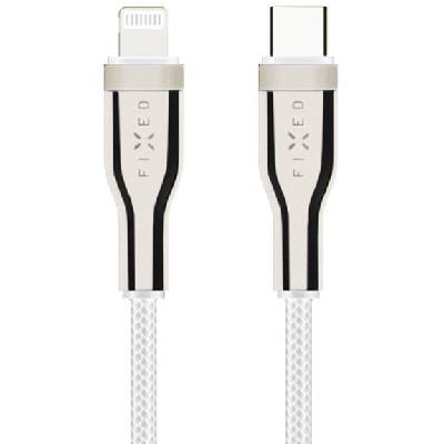плетен кабел за зареждане и пренос на данни PD 60W USB-C / Lightning - MFi за iPhone / iPad / iPod / AirPods - 1, 2 м - бял (72802)
