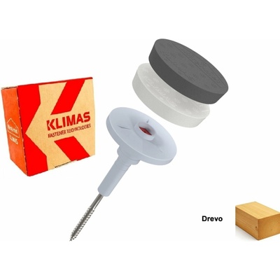 KLIMAS Wkret-met DRIVE S Tanierová hmoždinka s kovovou skrutkou do dreva Ø6 mm 180 mm - 100 ks