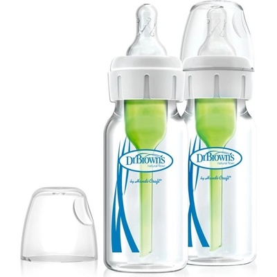 Dr. Brown's Стъклени шишета Dr. Brown's Natural Flow Options+ Narrow - 2 броя, 120 ml (72239321331)