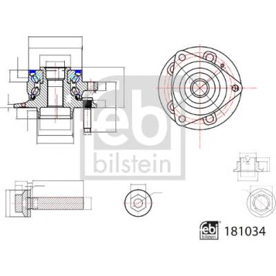 FEBI BILSTEIN Sada ložisek kol 181034