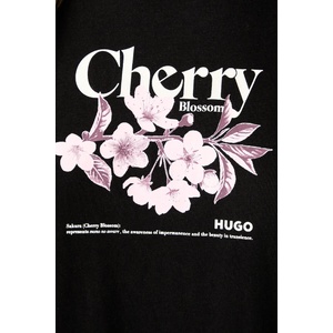 HUGO Blue тениска дамска от памук Oversized Tee_B_15 (50566578) - answear - 97,60 лв