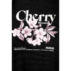 HUGO Blue тениска дамска от памук Oversized Tee_B_15 (50566578)