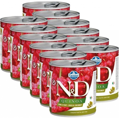 N&D Dog Quinoa Skin & Coat Duck & Coconut 12 x 285 g