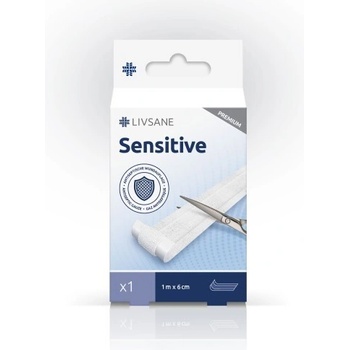 Livsane Náplasť Sensitive Premium pás (1 m x 6 cm) na citlivú pokožku 1x1 ks