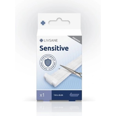 Livsane Náplasť Sensitive Premium pás (1 m x 6 cm) na citlivú pokožku 1x1 ks