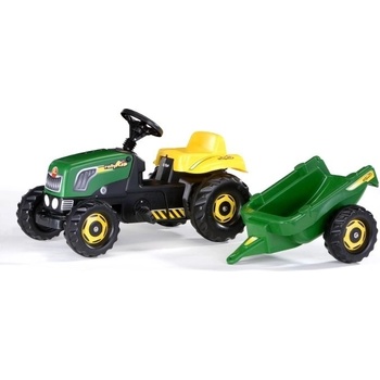 Rolly Toys Šlapací traktor Rolly Kid s vlečkou zelený