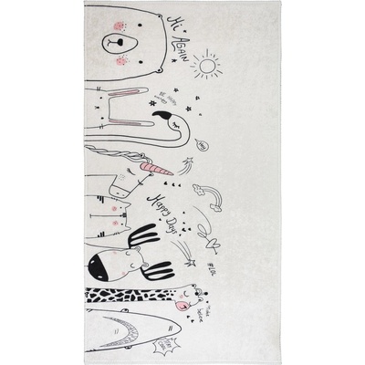 Vitaus Детски килим подходящ за пране в цвят слонова кост 120x180 cm Animal Kingdom - Vitaus (KRN-KID-2021-120x180)