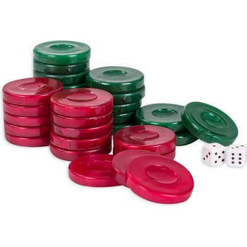 Modiano Пулове за табла Modiano - Червено и зелено