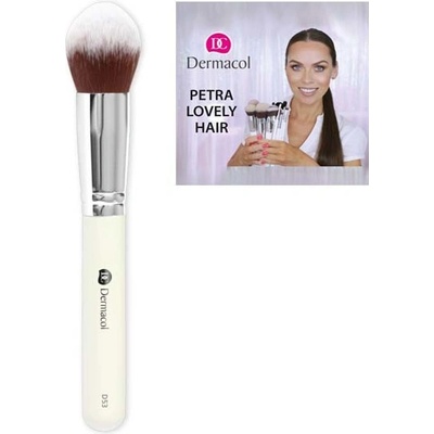 Petra Lovely Hair D53 konturovací štětec na bronzer tvářenku a rozjasňovač by Dermacol 17 cm