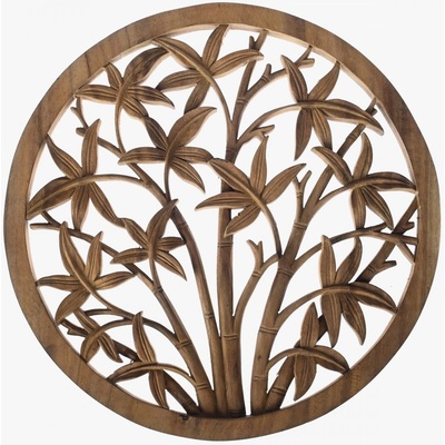 Dřevěná nástěnná dekorace BAMBUS natural ø 40 cm