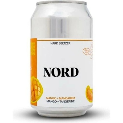 Nord hard seltzer mango mandarinka 4% 0,33 l (holá láhev) – Sleviste.cz