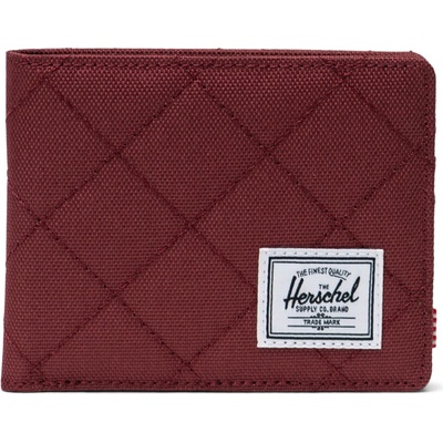 Herschel Roy Wallet Oxblood Red Quilted
