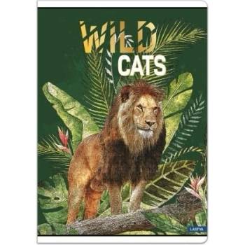 Lastva Тетрадка Lastva Wild Cats, A4 голяма, 52 листа, Широки редове