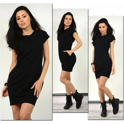 Fashionweek športové šaty s vreckami Sandra MF430 čierna
