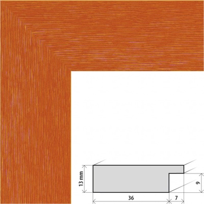 Fotorámeček Lenna Rozměr: 13 x 18 cm, Barva: Oranžová, Typ zasklení: Plexi