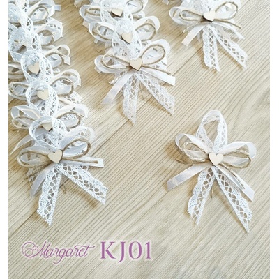 Krajkové svatební vývazky s jutou KJ01 (White) – Sleviste.cz