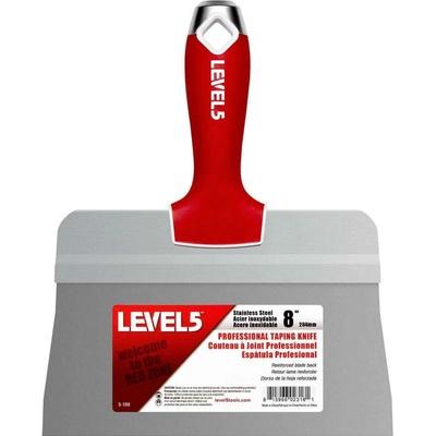 LEVEL5 Nerezová špachtle 8" BIG-BACK s Soft-Grip rukojetí