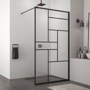 SanSwiss Параван за душ кабина SanSwiss Easy STR4P Loft 73 матово черно 140x200 см 8 мм закалено стъкло (STR4P1400673)