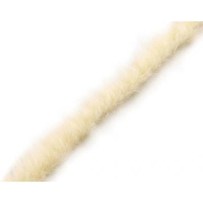 Oděvní / dekorační kožešinový proužek plochý, řezaný šíře 1,5 cm Varianta: 3 vanilková, Balení: 1 m 57755/147170/265953