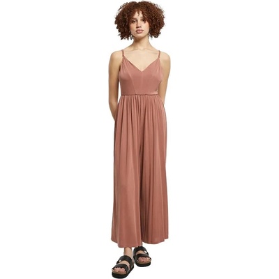 Urban classics Гащеризон Urban classics Modal Spaghetti sleeveless jumpsuit - Brown (Terracotta)