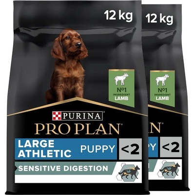 PRO PLAN LARGE PUPPY Athletic Sensitive Digestion агнешко 2 x 12 кг