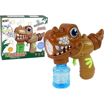 Lean Toys Bublifuk v tvare Dinosaura hnedý