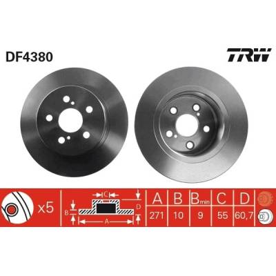 Brzdový kotúč TRW DF4380