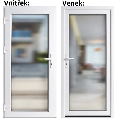 Soft WDS vchodové dvere 3/3 sklo Krizet biele 88x198 cm ľavé