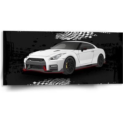 Sablio Obraz Nissan GTR 35 Čierny - 110x50 cm