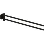 Kludi Vela S - Двоен държач за кърпи, четкано оръжеен метал 25977N2 (25977N2)