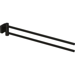 Kludi Vela S - Двоен държач за кърпи, четкано оръжеен метал 25977N2 (25977N2)