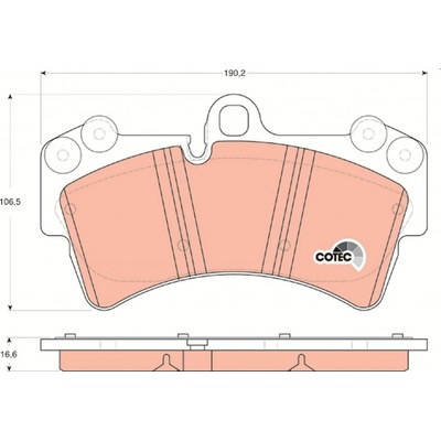Sada brzdových platničiek kotúčovej brzdy TRW GDB1548