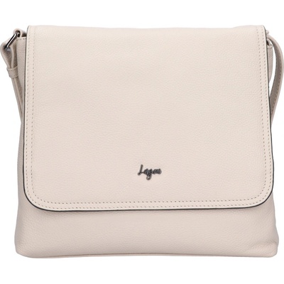 Lagen dámska kožená crossbody kabelka LG046 white